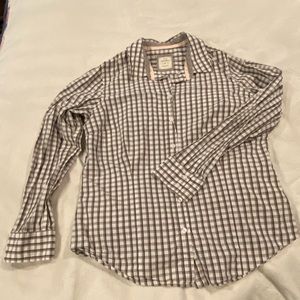 Plaid long sleeve button down